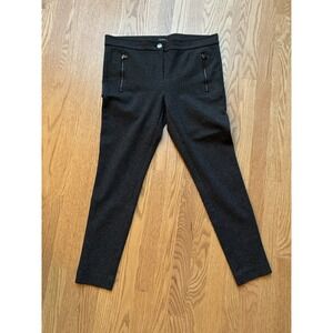 Loft Super Skinny Ankle Pants Women's Size 12‎ Geometric Zip Pocket Stretch